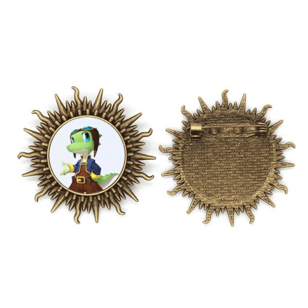 Broche en métal Dinosaur Kingdom badge émaillé veste en jean - 4
