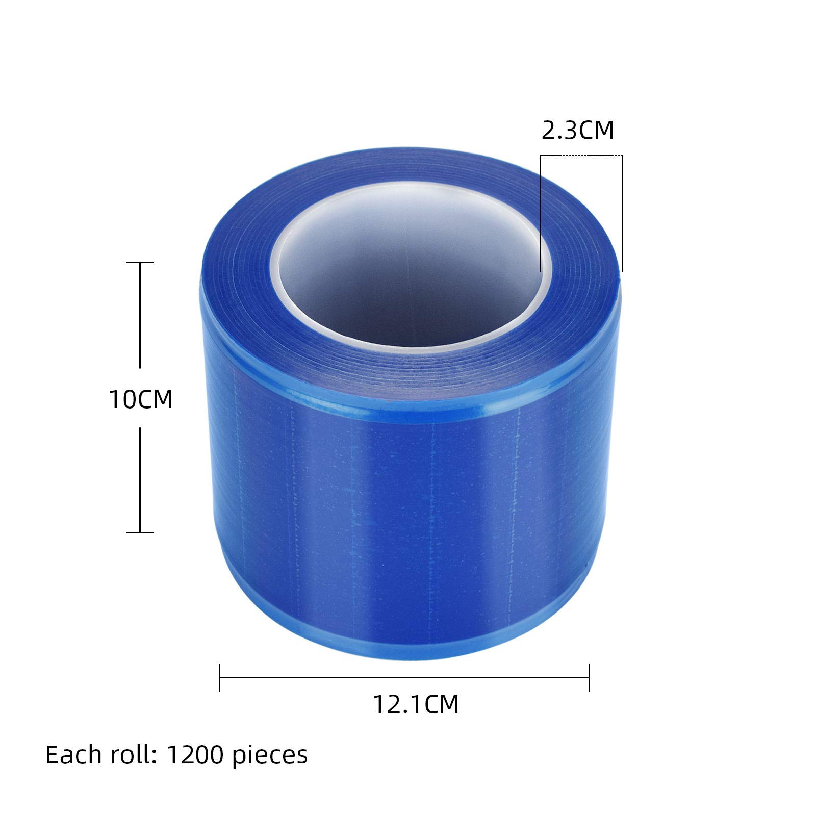 ATOMUS 1200PCS/roller Blue Dust-Proof Film Tattoo Machine Grip Ink Holder Tattoo Accessories Tool Protective Film Tweezers Dental Tool Dust-Proof Film 14.5cm*10cm