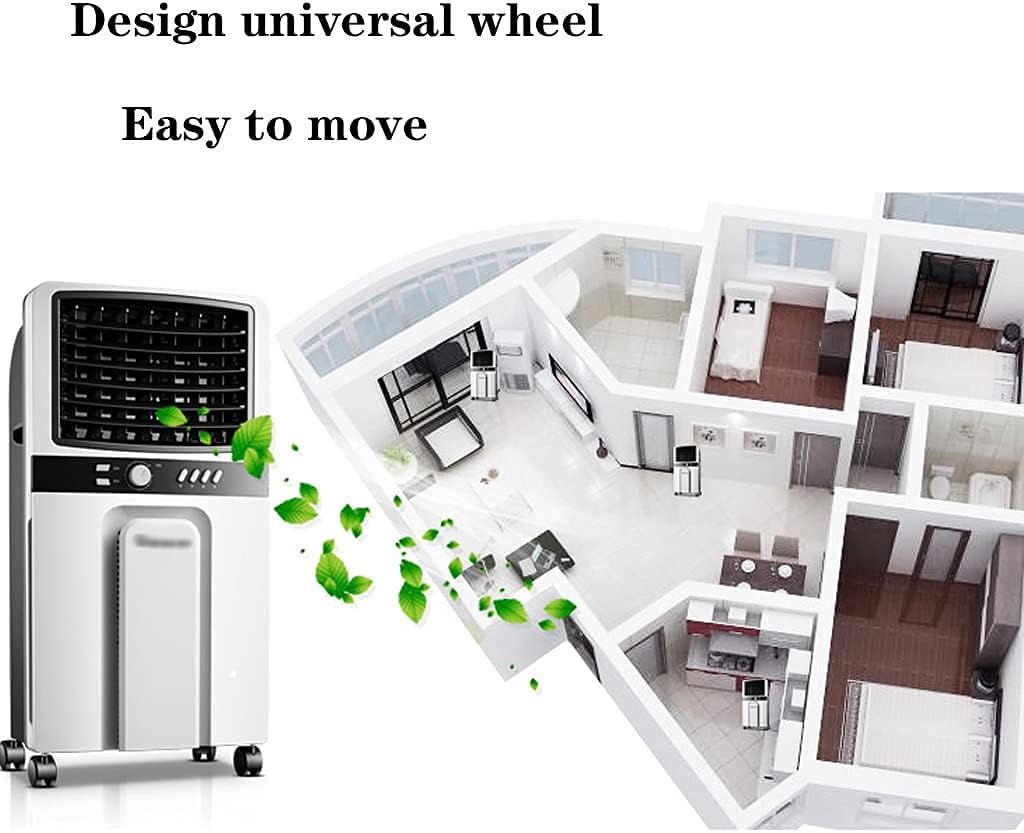 Evaporative Coolers Evaporative Air Cooler 3 in 1 Fan Humidifier Purifier with 3 Fans Speeds Mobile Air Cooling Fan Low Energy for Home Office Bedroom.