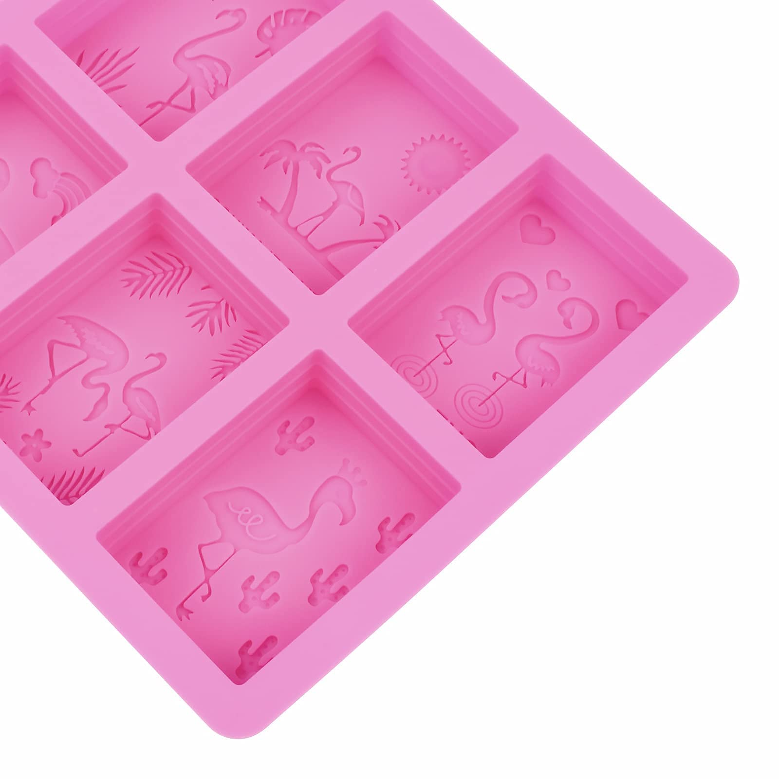 Large Silicone Semi Chocolate Mold, 6-Hole hemispherical Silicone Mold,Non-Stick ice Cream Mold,ice Cube Mold Making Hot Chocolate Bomb, Cake, Jelly, Dome Mousse and Handmade Soap (Pink)