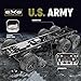 HIBRO RC Cars for Adults and Kids,Army Toys 1:12 Scale 6WD Off-Road RC Military Truck 2.4Ghz Remote Control Car 9.5 MPH High Speed Climbing Vehicle with LED Light RTR for Best Gift Choice