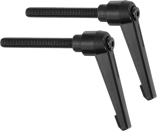 Miniatura 187 de uxcell 2 perillas ajustables M8 x 3.150 in, mango de rosca macho, botón de trinquete de liberación rápida, perno giratorio para maquinaria de torno