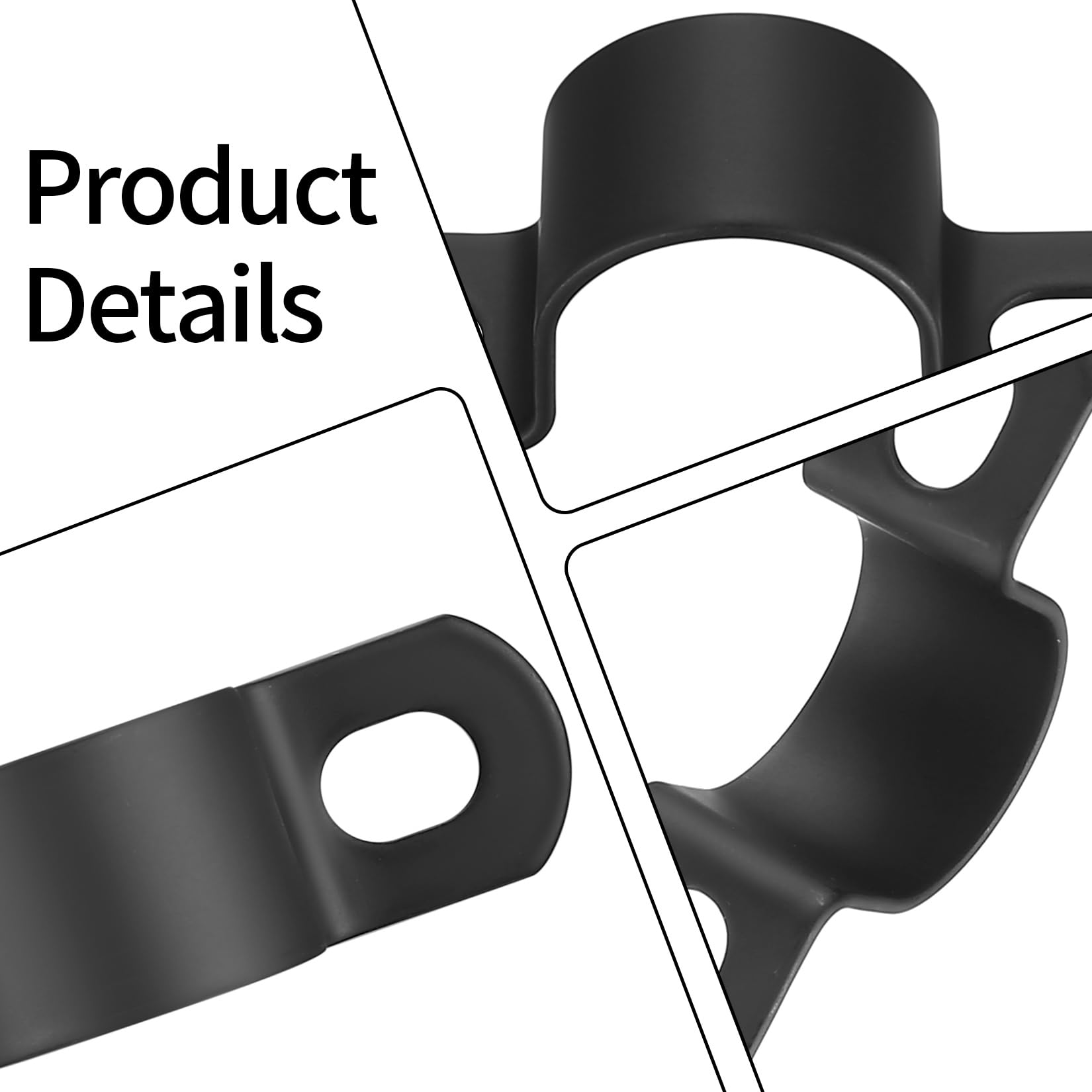 20 Pcs U Shape Pipe Clamps, 25mm Metal Saddle Clips, Two Hole Tube