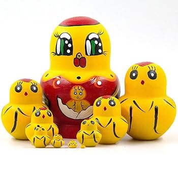 ロシア　木のおもちゃ　鶏 ロシア・木製からくり玩具『ついばむ鶏(円盤型)』 | 象々の郷土玩具