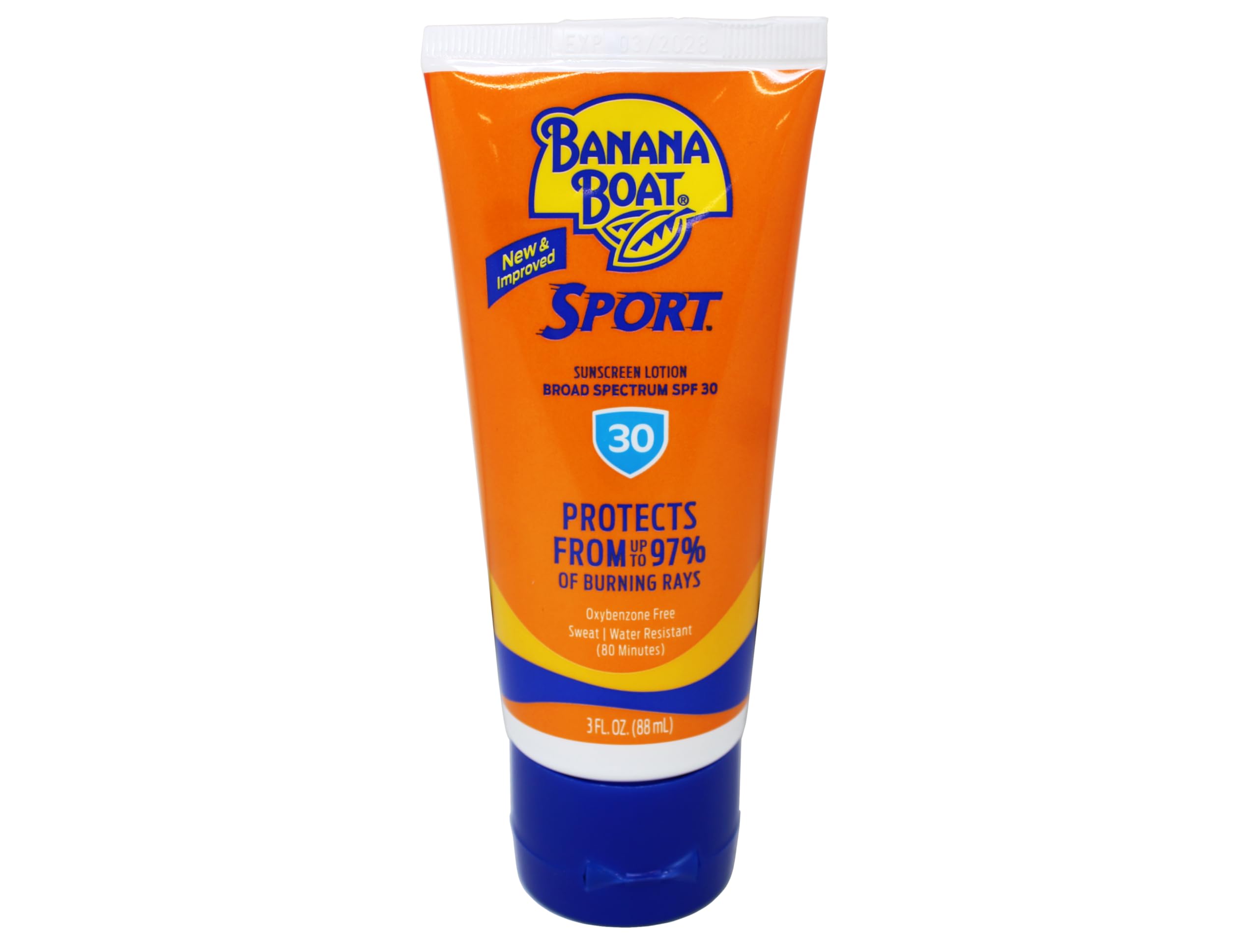 Sport Performance Sunscreen Lotion Travel Size SPF 30, 3 Oz