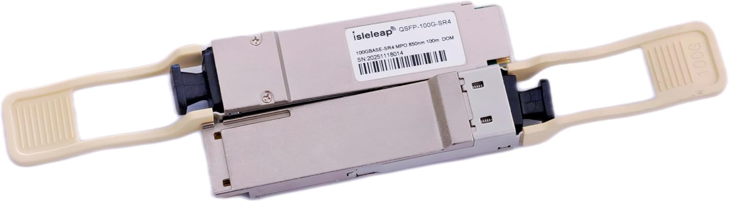 QSFP28 100GBASE-SR4 Transceiver, 100G MPO MultiMode Optical Fiber Module for Cisco Arista Juniper Nokia and More QSFP-100G-SR4-S, 850nm, DDM, 100m