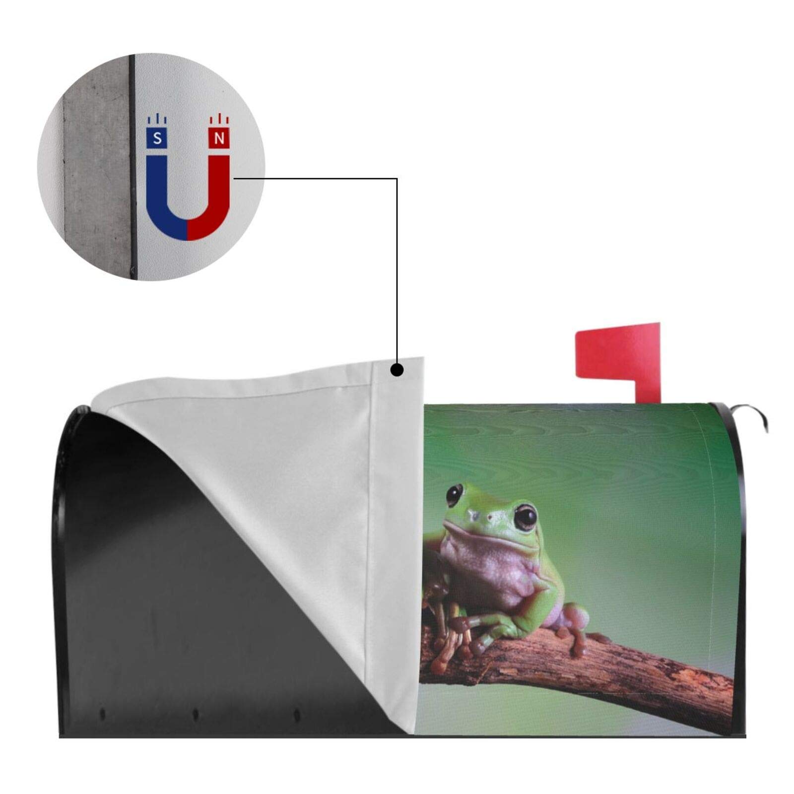 Tree Frog Mailbox Cover - Waterproof, Magnetic, 25.5x21 Inches, Garden Yard Decor For All Seasons - View #6