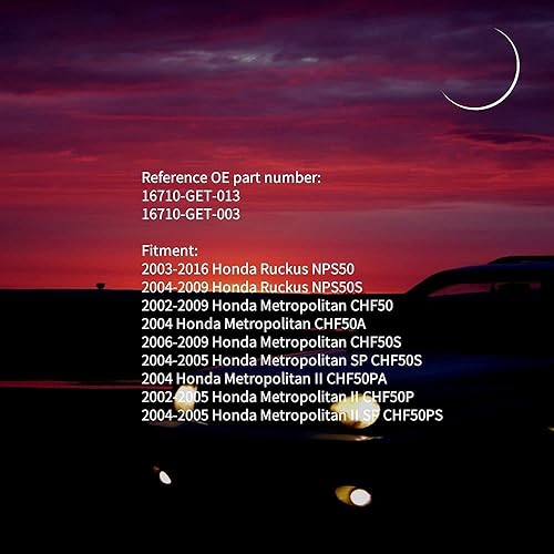 Miniatura 3 de Bomba de combustible para Honda Metropolitan 2003-2016 Honda Ruckus 2002-2009 Reemplazo OE 16710-GET-013 16710-GET-003