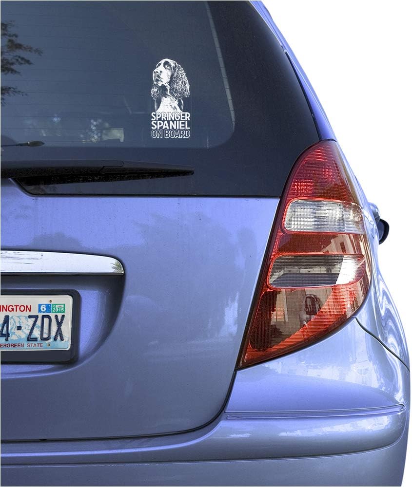 Springer Spaniel Clear Vinyl Decal Sticker for Window, English Dog Sign Art Print Design - Image 2