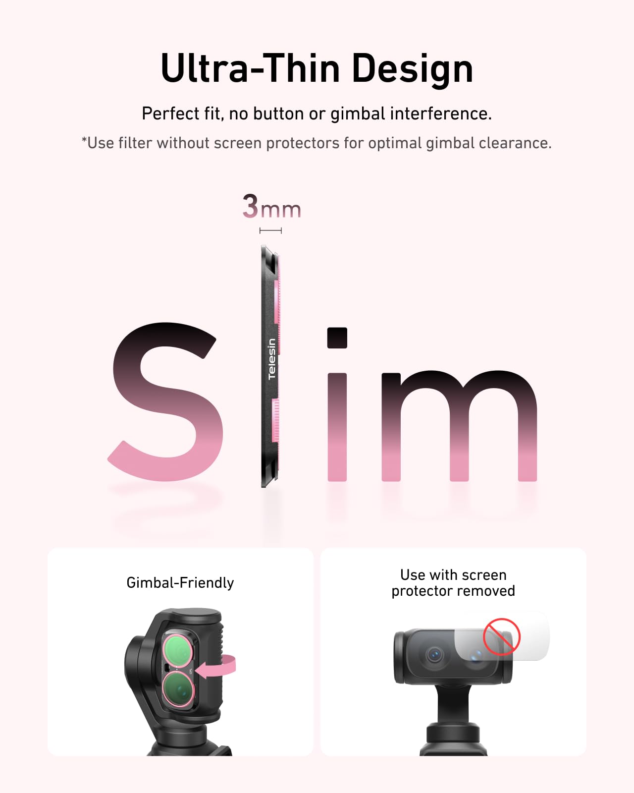 TELESIN Zestaw filtrów CPL + VND 2-32 + 1/4 Black Mist do Insta360 Luna Ultra | Uchwyt magnetyczny | Cinematic Glow | Szkło powlekane HD | Szybka wymiana | Gotowy do podróży