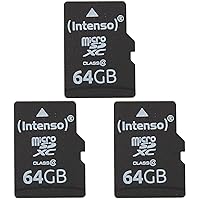 Intenso Scheda di memoria MicroSDXC da 64 GB, Class 10 (con Adattatore SD)
