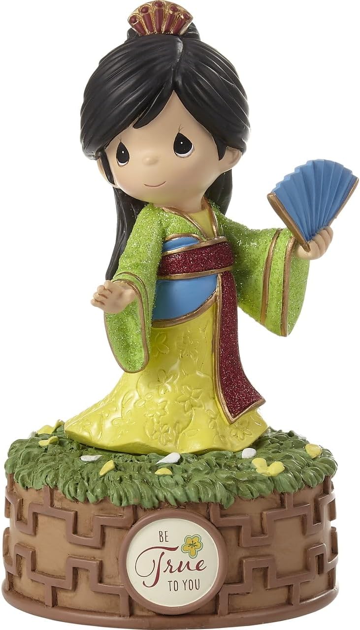 Precious Moments Disney Showcase Mulan Musical | Be True to You Resin Musical | Disney Decor & Collectibles | Hand-Painted