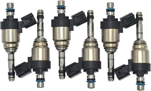 Miniatura 3 de Inyector de combustible 35310-3C550 compatible con Hyundai Genesis Azera Santa Fe Genesis Coupe 2012-2015, paquete de 6 unidades