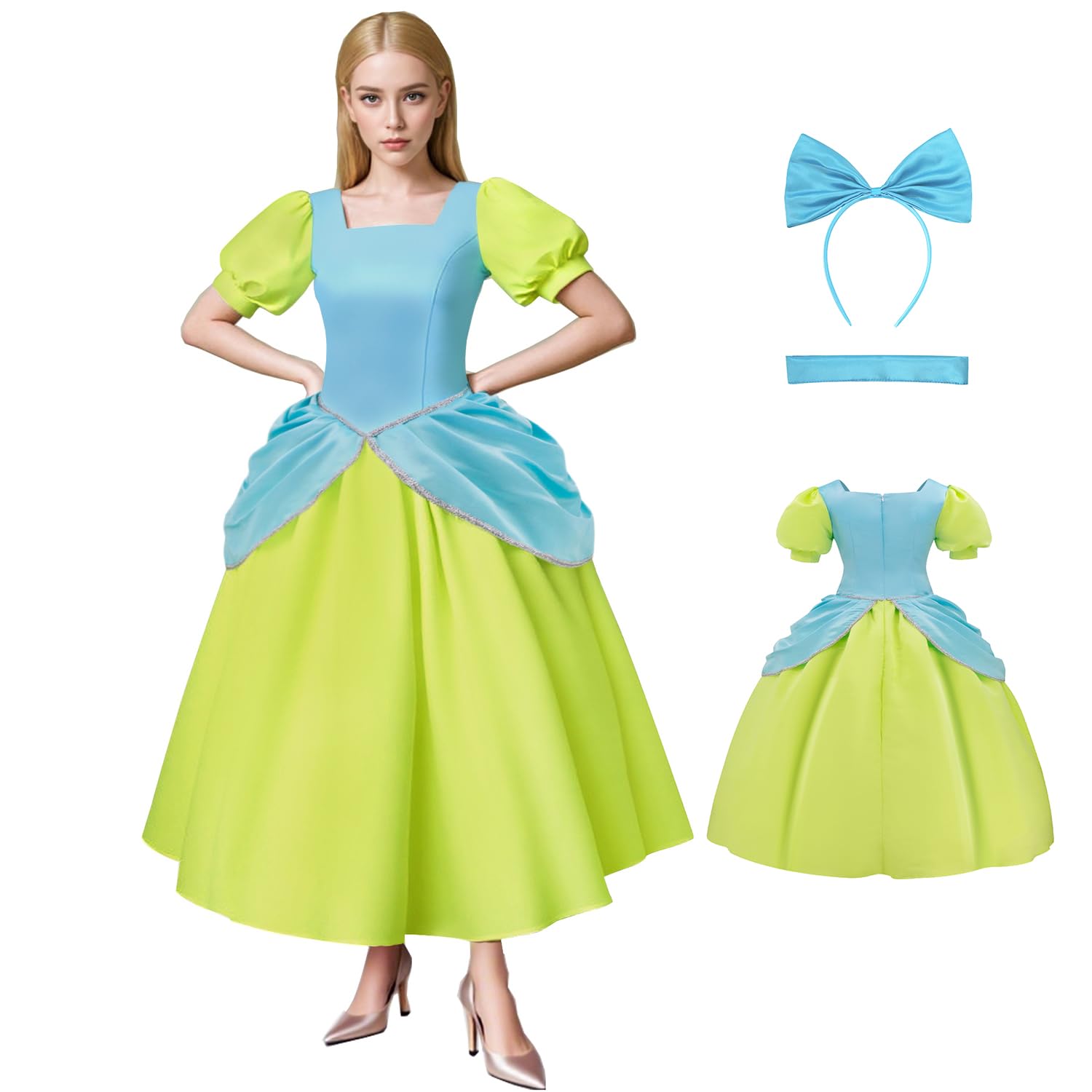 AYYOHON Lady Tremaine Costume Drizella Anastasia Cosplay Dress Stepsisters Stepmother Costume Halloween Women Princess Gown L — image 1