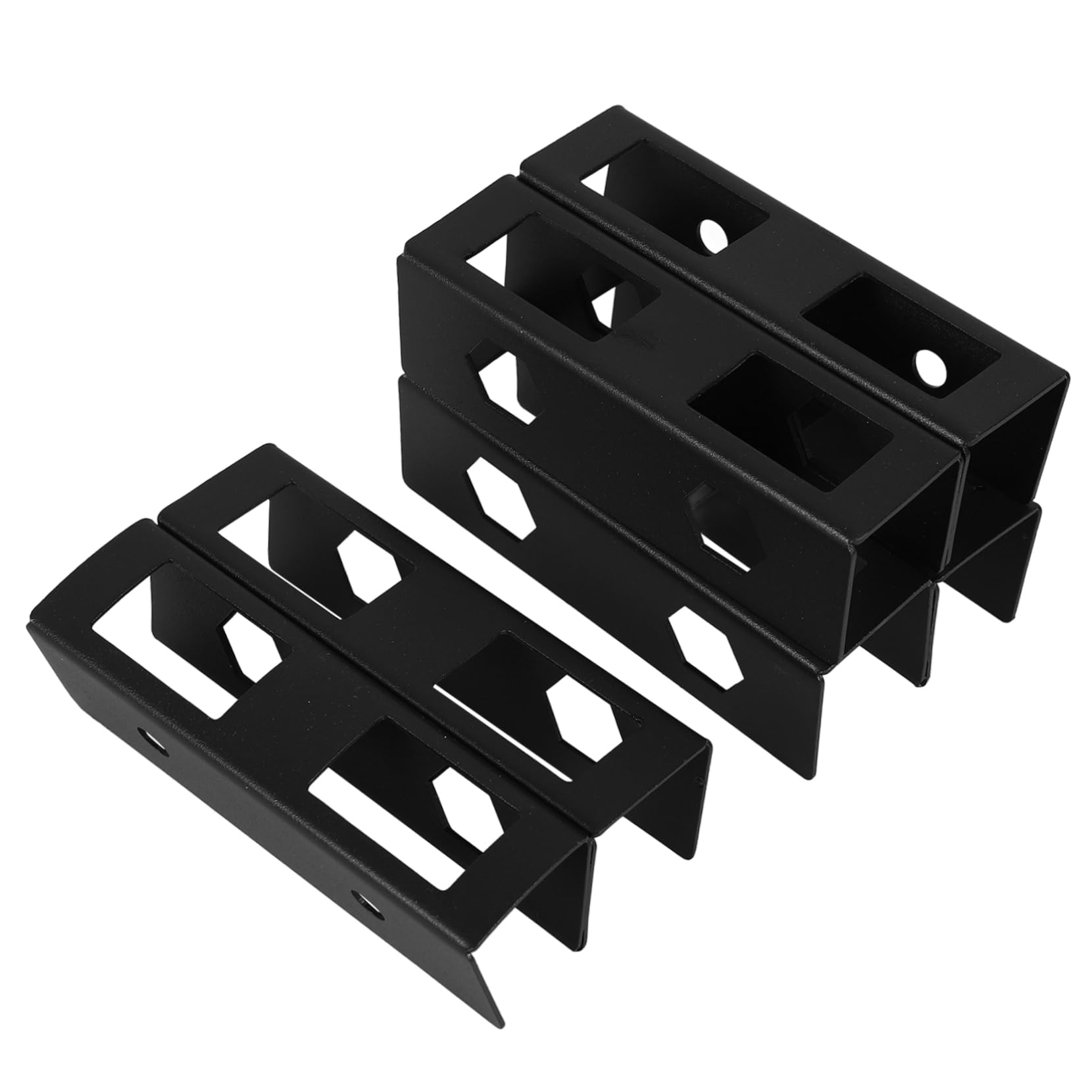 NUOBESTY 3juegos Soporte Metálico para Computadora Portátil De Doble Capa Bajo Escritorio Organizador De Escritorio para Laptops y Accesorios Instalación