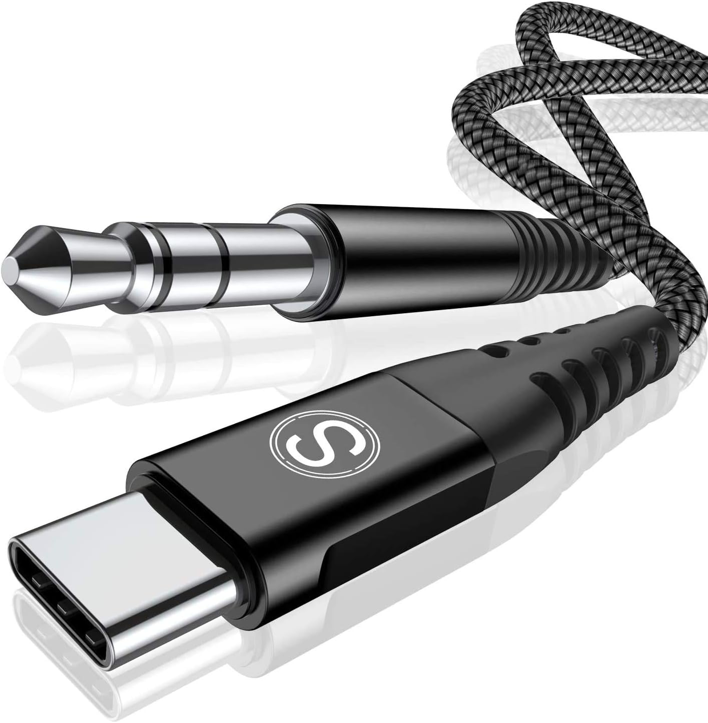 UBS C to 3.5mm Jack Audio Aux Cable 1.2m, Type C Adapter to 3.5mm Male Car Stereo Headphone Cord for iPhone 15 Plus Pro Max,Samsung Galaxy S23 S22 S21+ Ultra Note10,Huawei,iPad Pro,Pixel