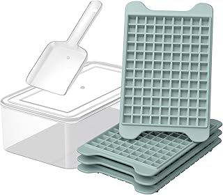 Easy Release Ice Cube Tray with Bin: Create 540 Mini Ice Cubes for Beverages & Cocktails