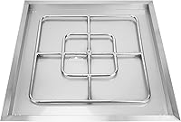 Vista 1 de Onlyfire Quemador Cuadrado de Hoguera de Acero Inoxidable con Sartén, Hoguera de 36 Pulgadas DIY de Propano al Aire Libre para el Patio Trasero