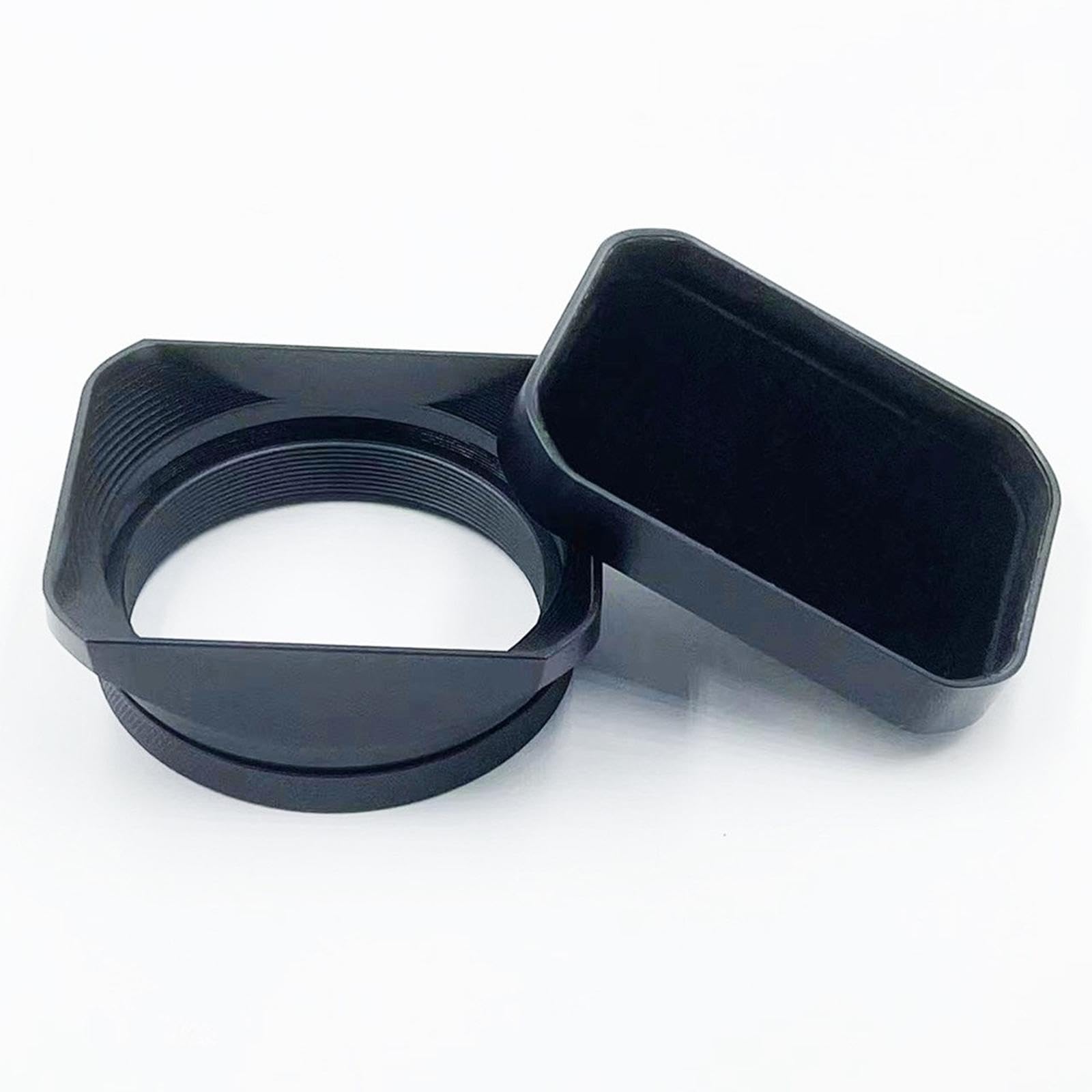 Parasol Cuadrado para Lente con Anillo Adaptador Y Tapa Metálica Protector Bloquea Y Resistente para Fotografía Al Aire Libre Filmación Uso E, Negro