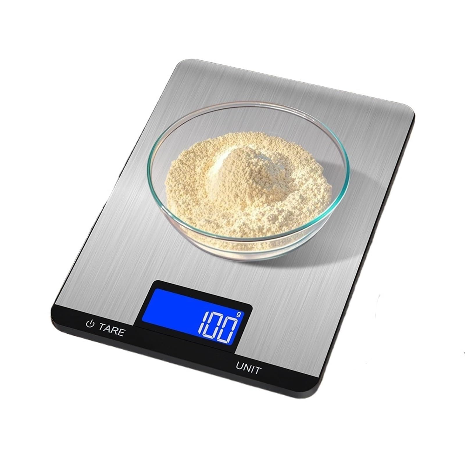 Bilancia da cucina digitale con piattaforma grande - Bilancia alimentare di precisione da 22 libbre/10 kg con precisione di 1 g e funzione tara, multifunzione(5Kg)