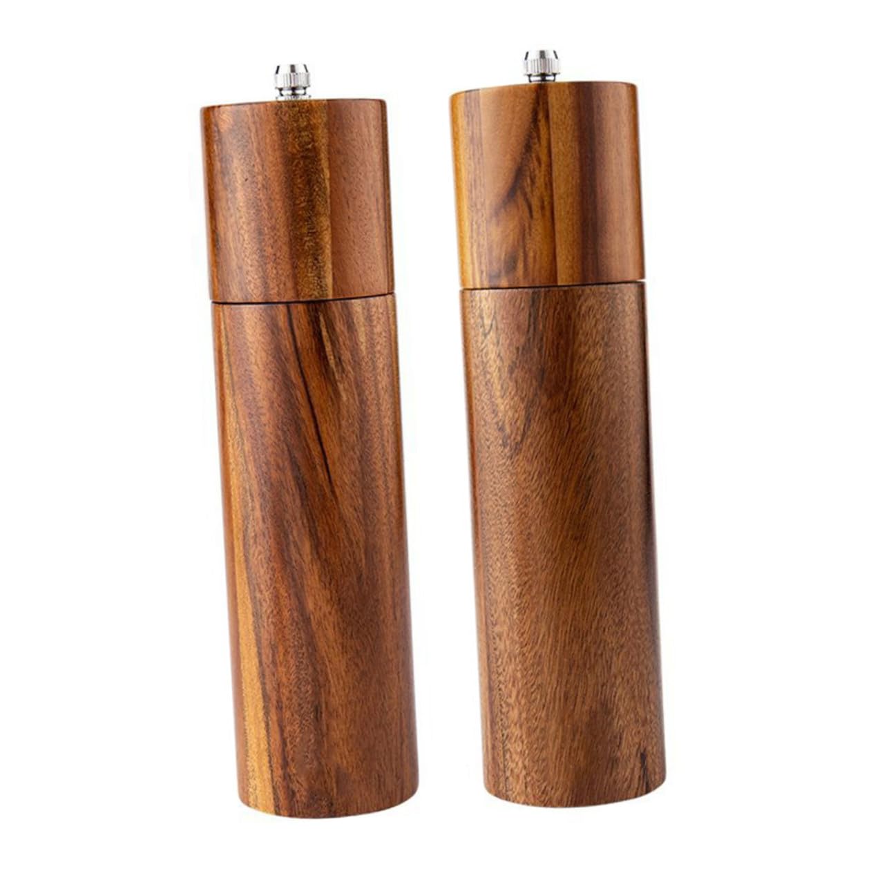 Hohopeti Macinapepe e Macinasale Manuale in Acacia con Meccanismo in Resistente e Facile da per Cucina e Barbecue