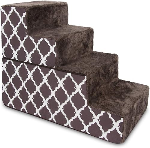 Miniatura 7 de Best Pet Supplies - Escalera de espuma plegable y portátil para mascotas, equilibrada y segura, base antideslizante, para sillón, sofá y cama alta,