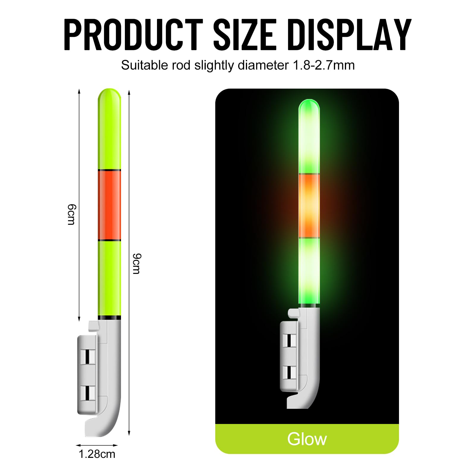 4 varillas luminosas para pesca de noche, fluorescentes, para pesca nocturna, fluorescentes