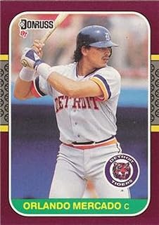 1987 Donruss Opening Day #209 Orlando Mercado Detroit Tigers Official MLB Baseball Trading Card in Raw (NM or Better) Cond...