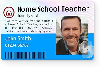 Personalized Home School Teacher Photo ID, Professional and Customizable with Name, Photo, and Contact Info