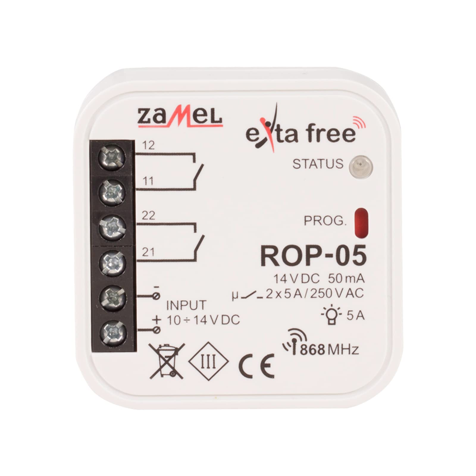 Commande sans fil Zamel EXF10000091 ROP-05 relais bi-canal radio