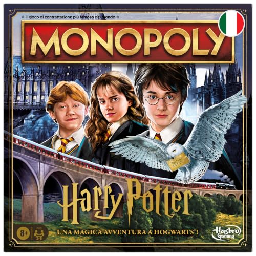 Hasbro Gaming Monopoly, Edizione Harry Potter Una Magica Avventura a Hogwarts, Gioco da Tavolo, Giochi di Halloween, Per Bambini e Bambine da 8 Anni in Su, da 2 a 6 Giocatori, Versione in Italiano