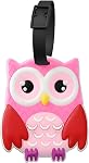 Luggage Tag Cute Funny Silicone ID Luggage Tags for Suitcases Bag Travel Accessories Perfect for Teens Adults, Shark, 4 inches x 2.6 inches x 0.2 inches