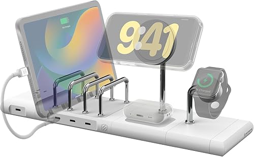 Miniatura 12 de Scosche BL2MD BaseLynx™ 2.0 Vert, estación de carga vertical USB-C de 60W para múltiples dispositivos, organizador de carga con 3 puertos de carga
