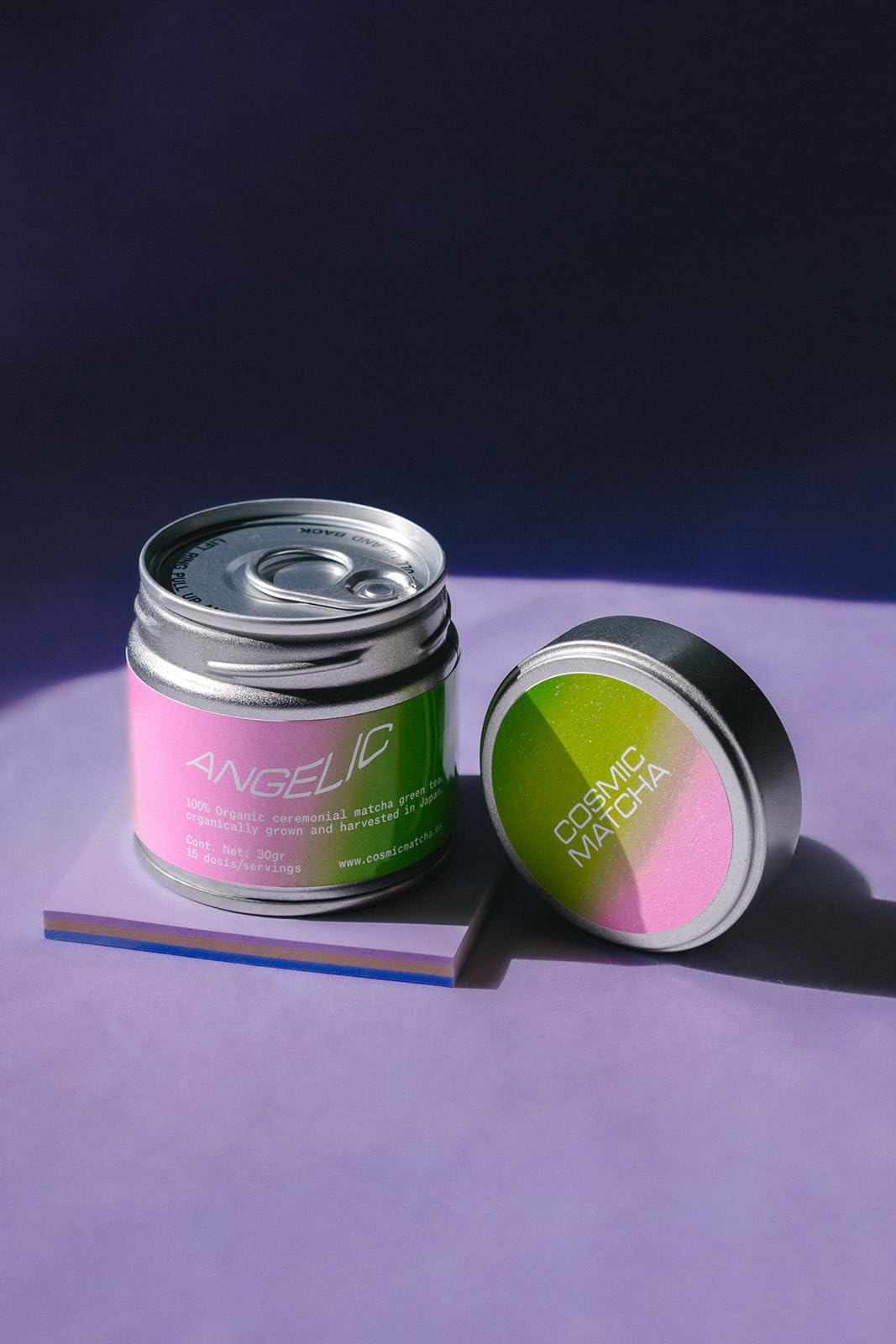 Cosmic Matcha Angelic · Té Matcha en Polvo Orgánico de Japón · Grado Ceremonial · Blend Yabukita & Okumidori · Ecológico Certificado · 30g · Ideal para Latte y Ceremonia del Té