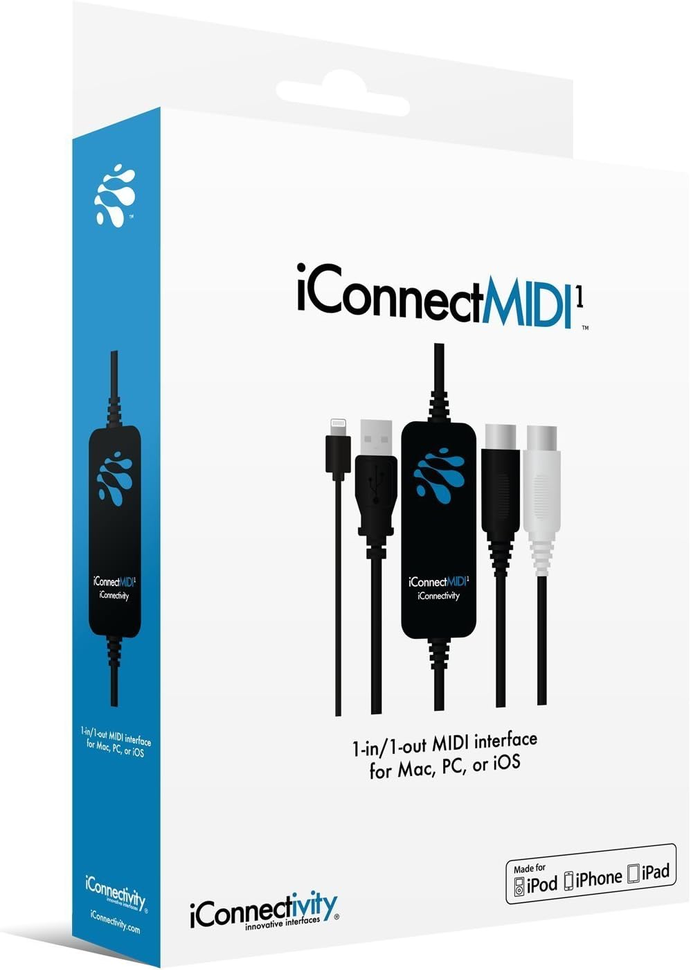 iConnectivity icmidi 01L Lightning Version 1-in 1-out USB To MIDI Interface for Mac/PC and iOS