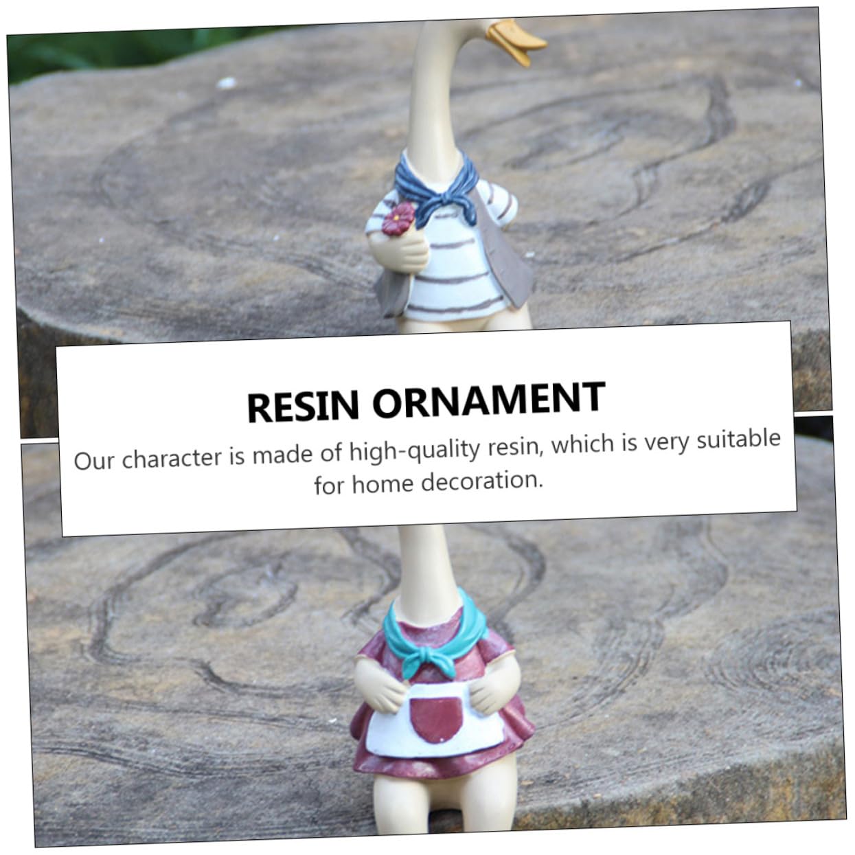 SOIMISS Harzfigur Entenpaar Handgefertigt Romantisches Desktop Ornament Wohndeko Schlafzimmer Wohnzimmer