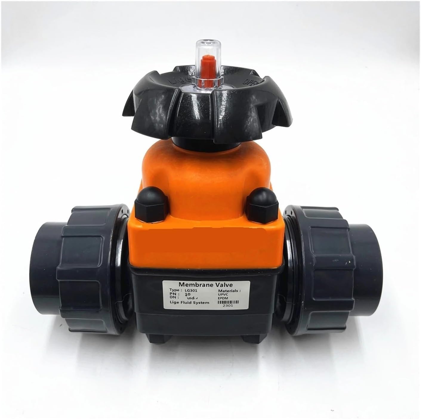Pipe ID 25mm UPVC 3/4" DN20 Diaphragm Valve Manual Wheel EPDM Seat Union Type