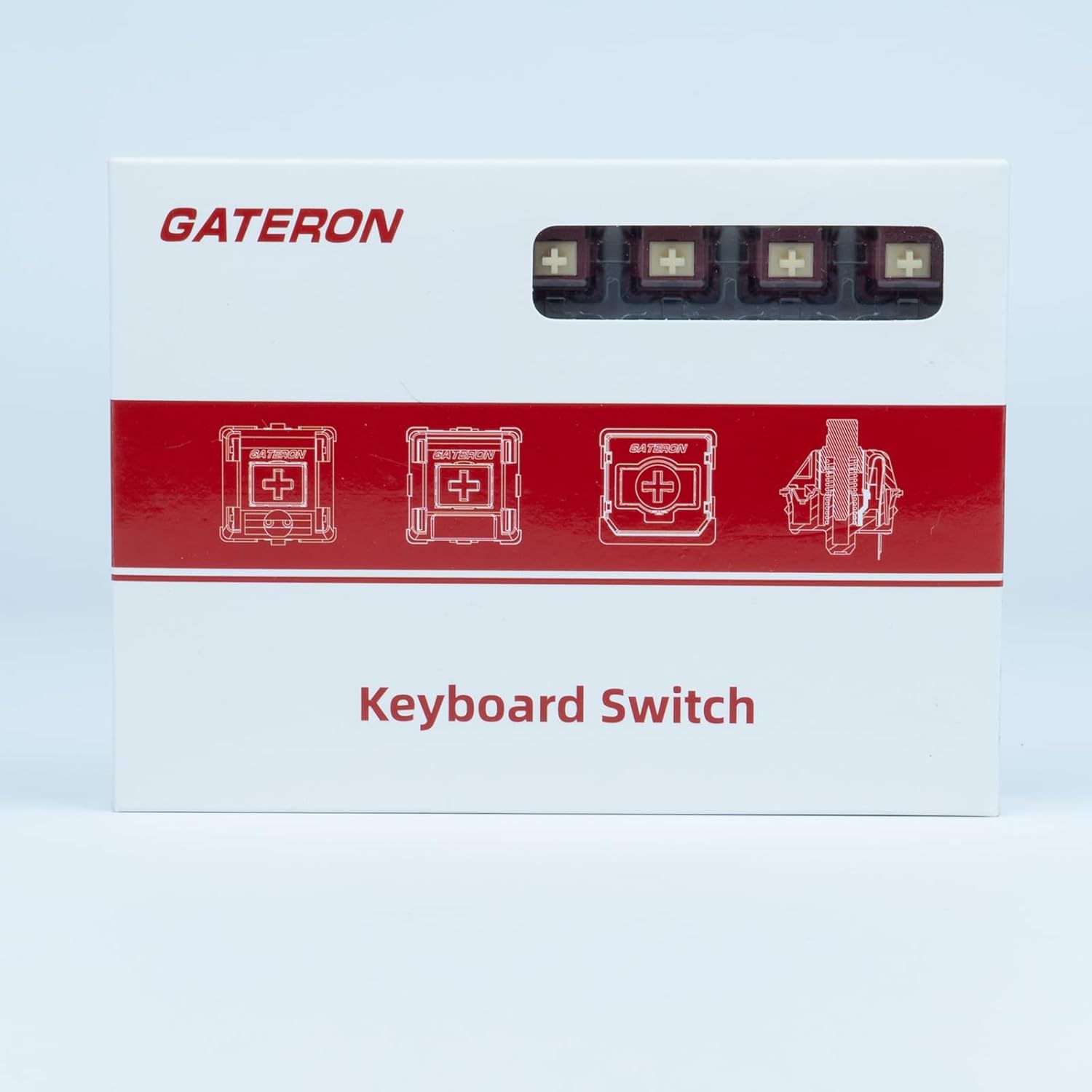 GATERON Quinn Keyboard Switches, Tactile 59gf RGB 5 Pin Pre Lubed for MX Mechanical Gaming Keyboard (35PCS)