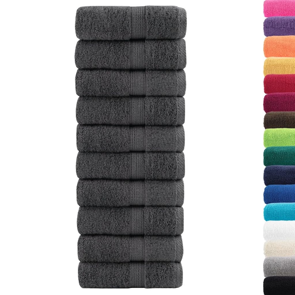 SOLUND - Juego de 50 toallas de invitados (30 x 50 cm, 600 g/m², 100 % algodón hilado en anillo, muy absorbentes y con certificado Öko-Tex, para uso doméstico y comercial)