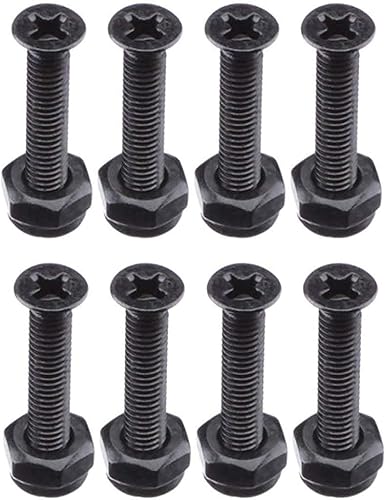 Miniatura 4 de VJ Patineta Longboard Cruiser Hardware Tornillos de 1.25 pulgadas y almohadilla elevadora de goma 0.118 in Negro