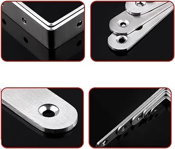 Angle Brackets,Angle Code,Stainless Steel Corner Code, 90 Degree Right-Angle Retainer Thickened Triangles L-Shaped Bracket T-Shelf Brackets (Color : 10pcs, Size : 5 Horn Yard)(2 Horn Yard)