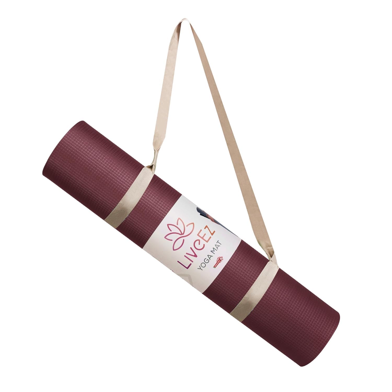 Liveez Anti-Skid Lightweight With Perfect Grip Eva Yoga Mat For Men And Women With Strap (6Mm,Wine Color) (B0CQ2PNTN1) Amazon Price History, Amazon Price Tracker