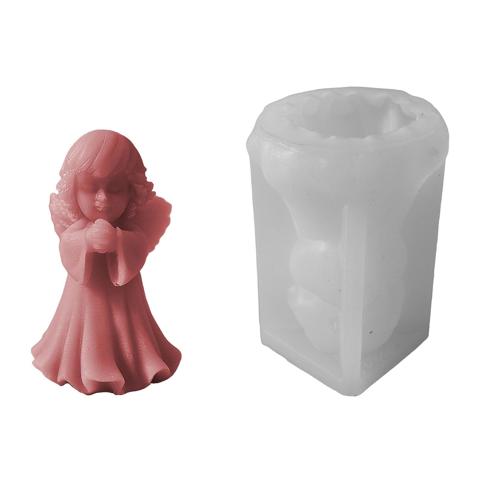 Jazuaiao Angel Wing Statue Silicone Molds Food Grade Silicones Easy Demodling for Epoxy Resin Soap Making Decorative Angel Figurine Mold
