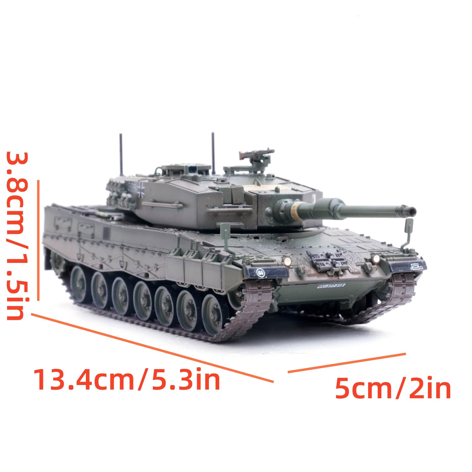 CHICHIYANG Alloy 1:72 Bundeswehr Leopard 2A4 Panzermodell Fertiges gepanzertes schweres Fahrzeugmodell für Sammler & Enthusiasten