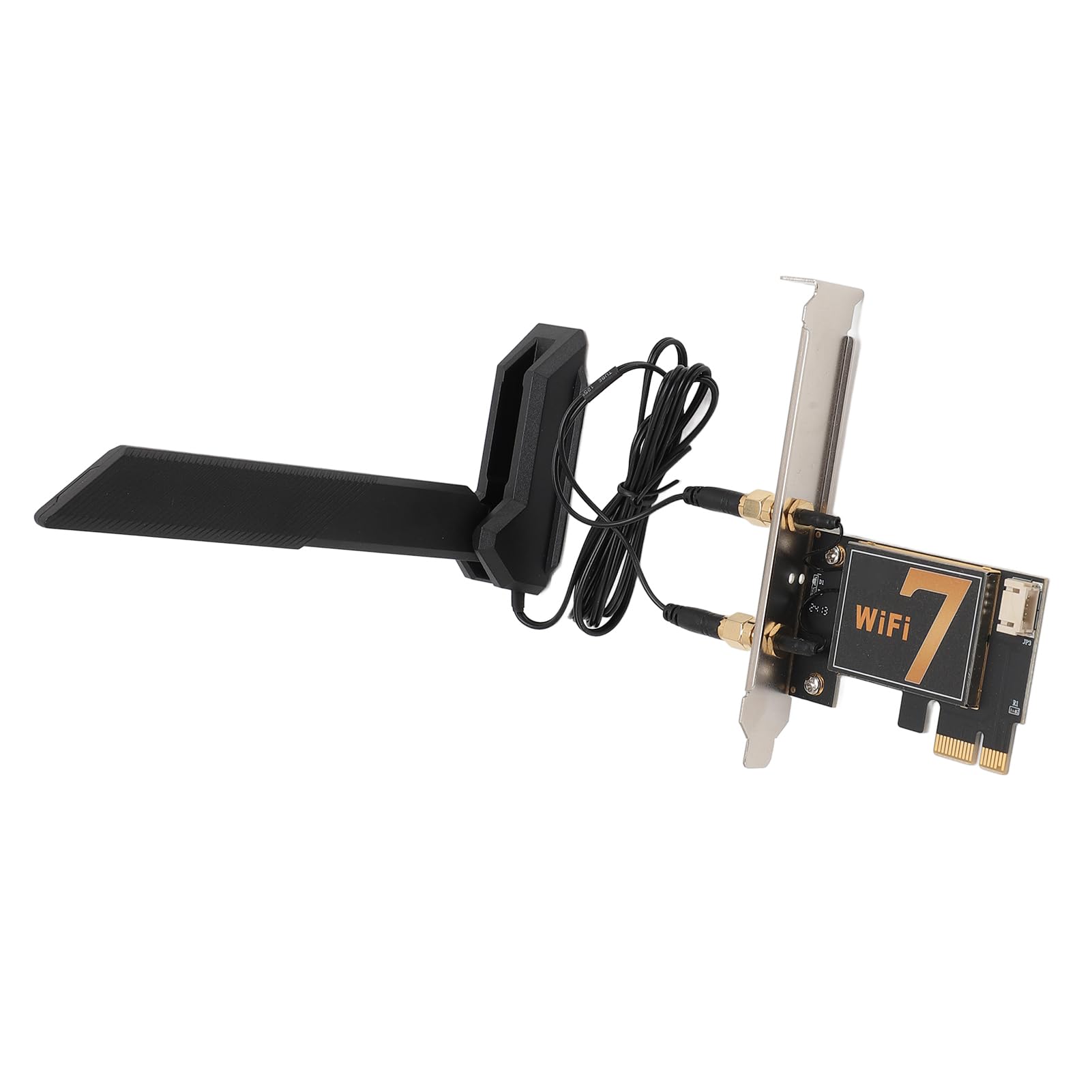 BE200NGW Scheda WiFi PCIE 8774Mbps per PC desktop, scheda WiFi PCIE, scheda di rete wireless a tre bande con antenna di estensione pieghevole da 12 dB per desktop