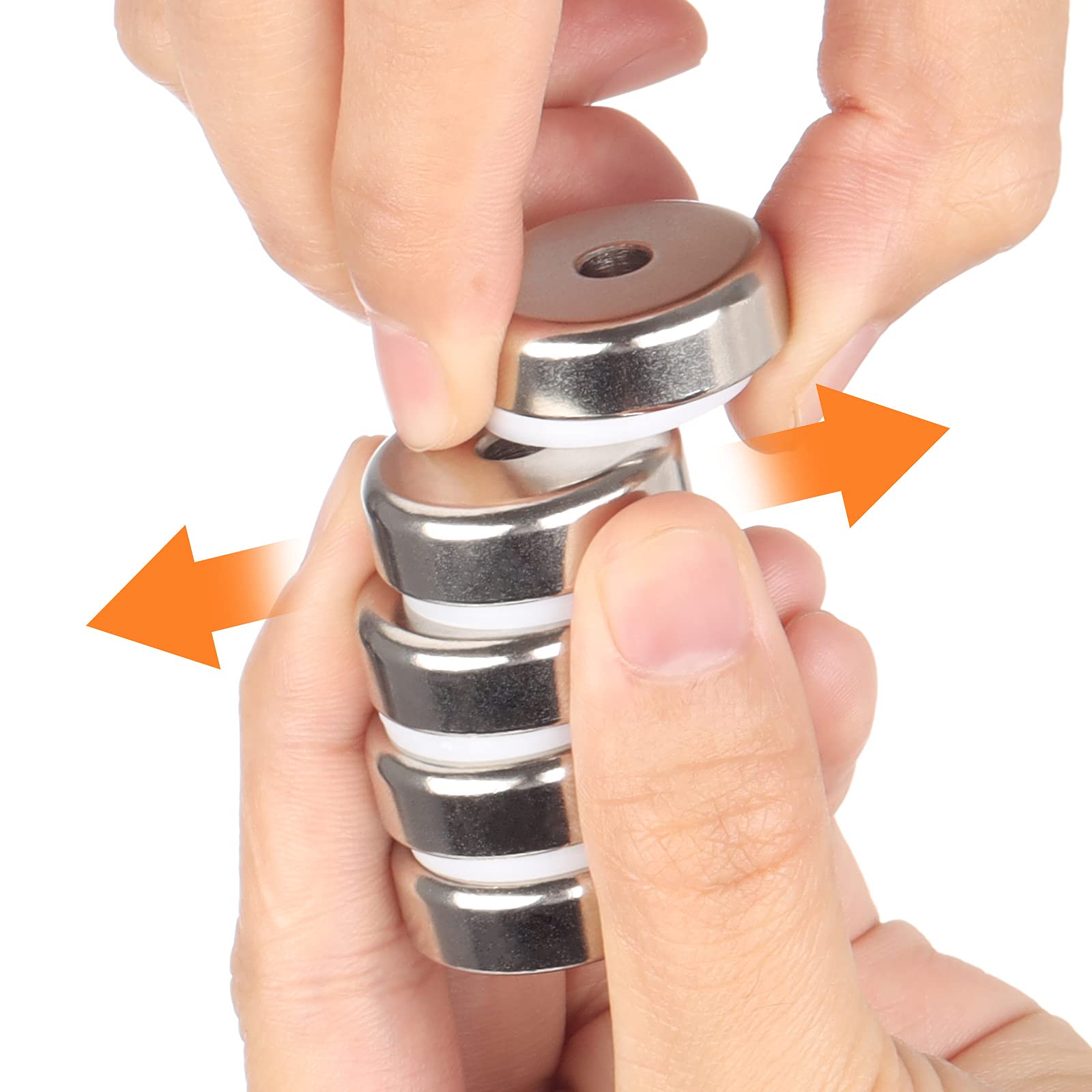 20 stuks magneten 20 kg kracht 25 x 7 mm neodymium magneet met gat en capsule, magneten sterk met gat, neodymium magneten extra sterk, krachtschijven, verzonken potmagneet met schroeven