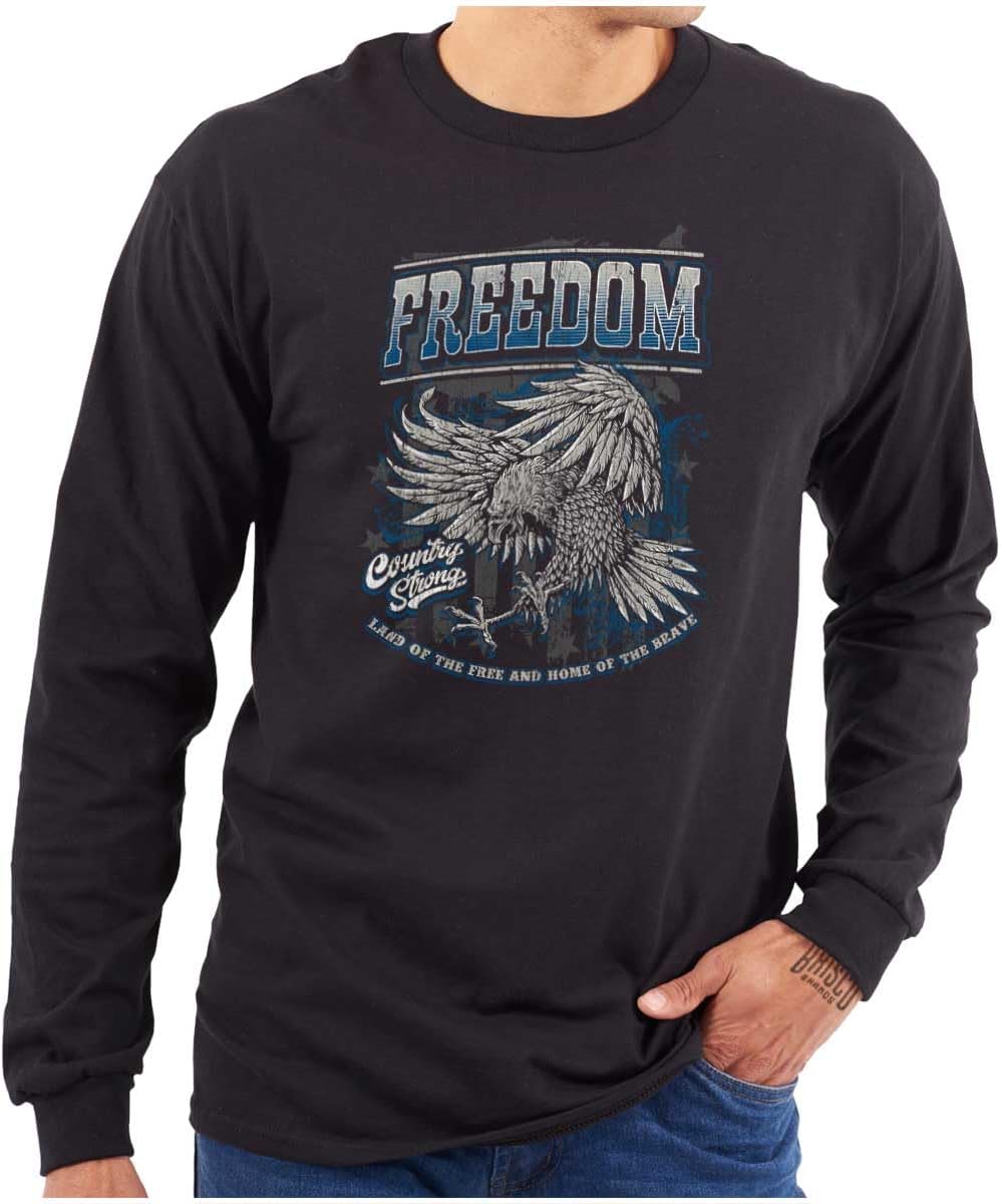 American Pride Brave Freedom Eagle Long Sleeve Tshirt Men Women