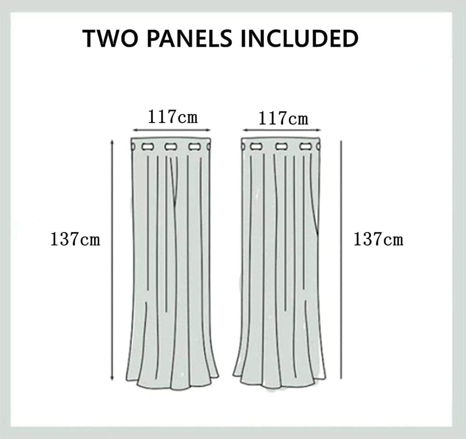 Vorhang Blickdicht Verdunklungsvorhänge Gardienen 2-SetTier 234x137cm