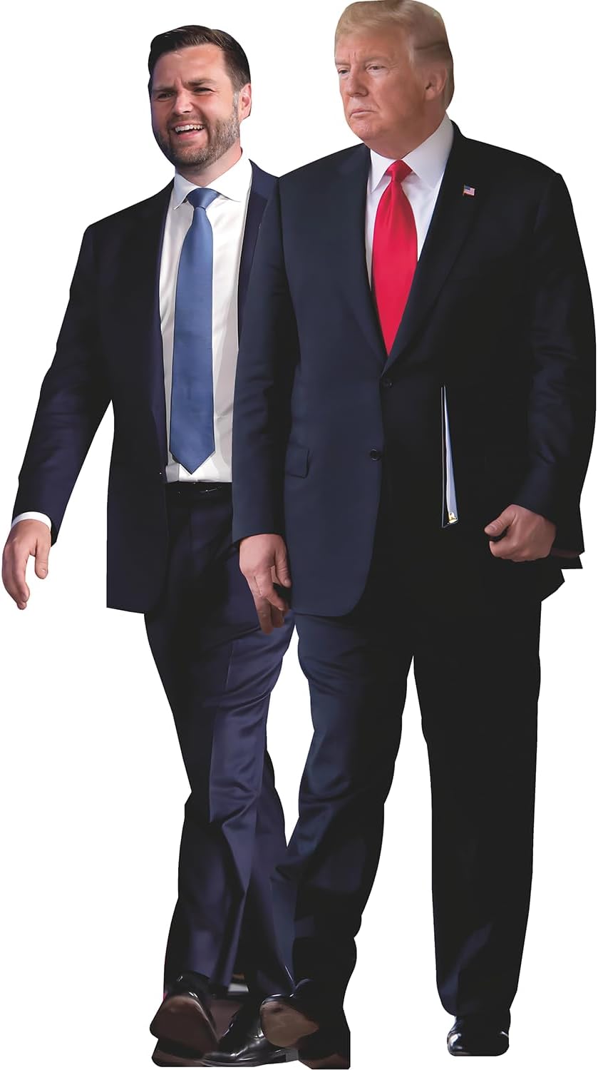 H38235 President Donald Trump and Vice President J. D. Vance Cardboard Cutout Standee Standup