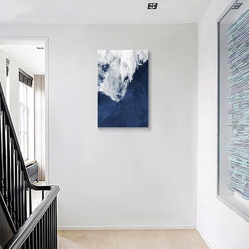 Miniatura 577 de Lienzo artístico para pared, pinturas de arte abstracto, fantasía azul, grafiti colorido sobre fondo blanco; decoración artística moderna para sala